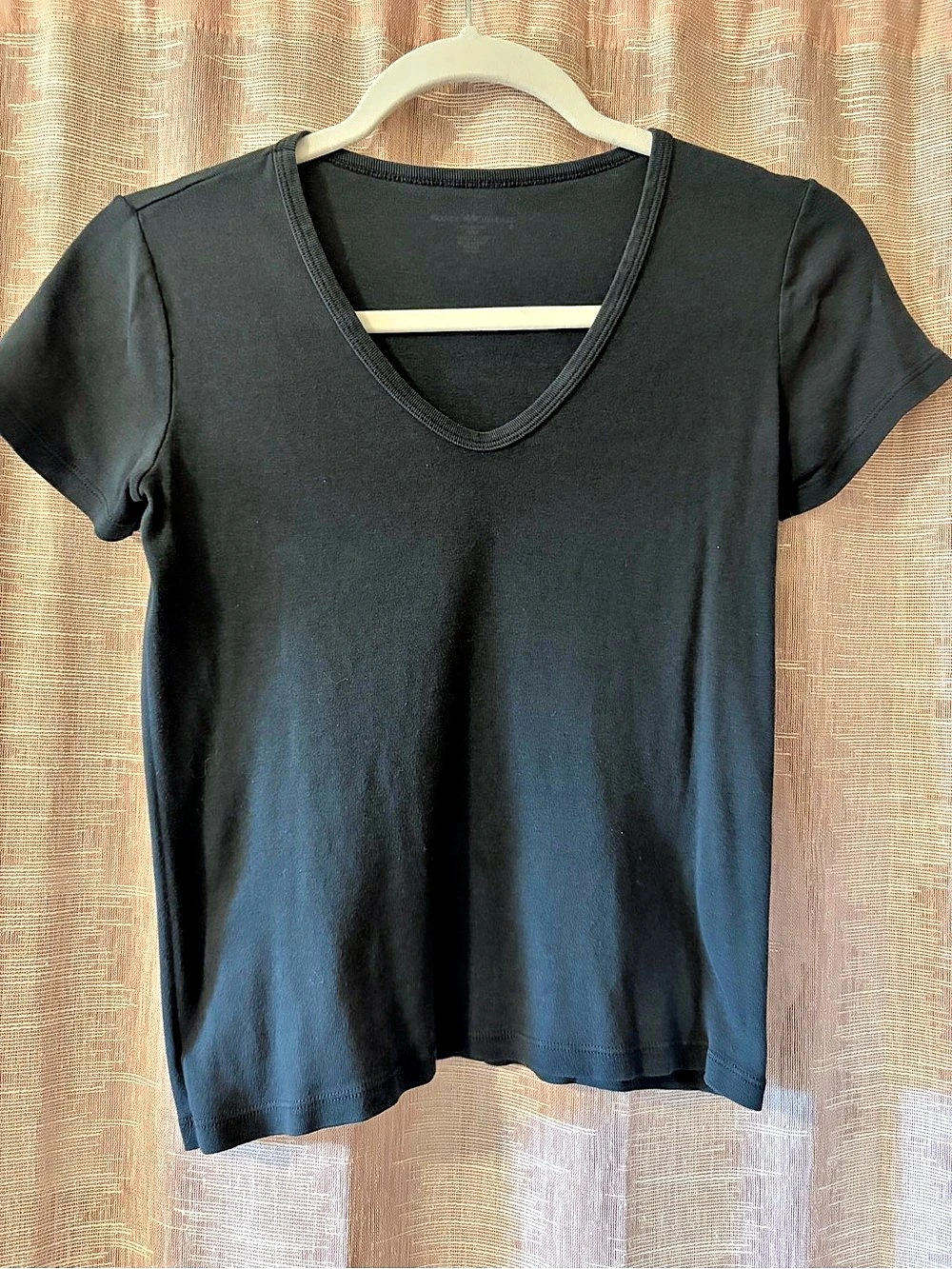 Brandy Melville Black Short Sleeve V-Neck Tee